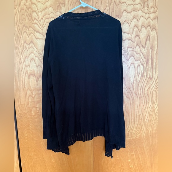 Black Women's Sweater with detail trim - Picture 2 of 2